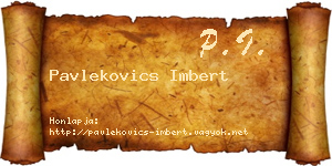 Pavlekovics Imbert névjegykártya